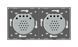 Умный сенсорный ZigBee выключатель 3 сенсора (1-2) Livolo белый стекло (VL-C701Z/C702Z-11)