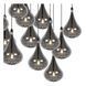 Підвісний світильник Lucide TEARS LED Dim. G4 16x1,5W 3000K Black, BLACK, Димчатий, Димчатий