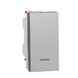 Перемикач Schneider Electric Unica New 1-клавішний з нейтраллю, 10А, 1 модуль, алюминий, Алюміній