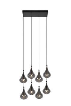 Підвісний світильник Lucide TEARS LED Dim. G4 8x1,5W 3000K Black, BLACK, Димчатий, Димчатий