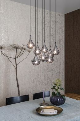 Підвісний світильник Lucide TEARS LED Dim. G4 8x1,5W 3000K Black, BLACK, Димчатий, Димчатий