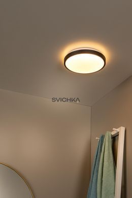 Стельовий світильник для ванної Lucide DASHER &Oslash; 29,3 cm LED 1x12W 2700K IP44 Motion & Day/Night Sensor Black, BLACK