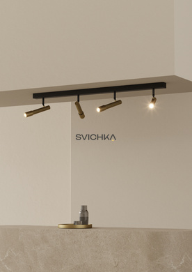 Стельовий світильник Aromas Ycro 4, Black/Gold