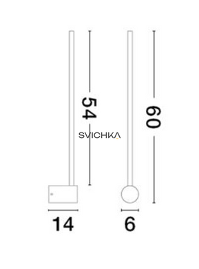 Настенный светильник Nova Luce SYNTHESI 60