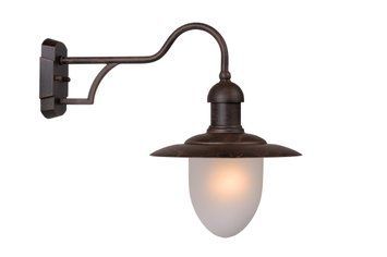 Настінний світильник для дому/вулиці Lucide ARUBA 1xE27 IP44 Rust Brown, Rust Brown, Матовий