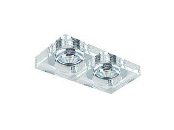 Точковий світильник Azzardo Vektor 2 Square AZ1620, Хром, Прозорий, Хром