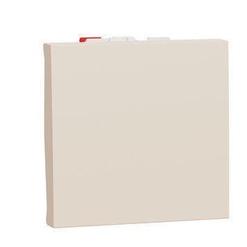 Выключатель 1-клавишный кнопочный схема 1 10А, 2 модуля Schneider Electric Unica New