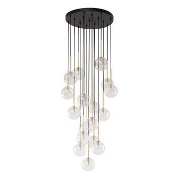 Підвісний світильник TK Lighting NILOS 17, Black/Gold