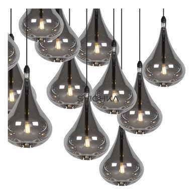 Підвісний світильник Lucide TEARS LED Dim. G4 8x1,5W 3000K Black, BLACK, Димчатий, Димчатий