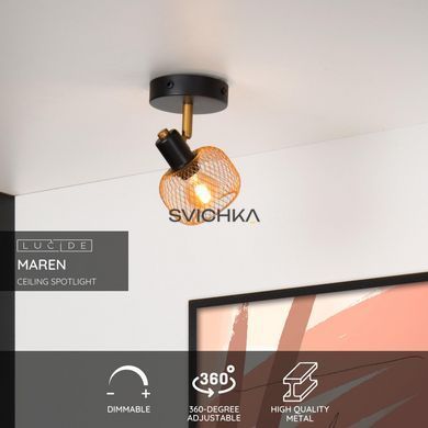 Потолочный точечный светильник Lucide MAREN 1xE14 Matt Gold / Brass