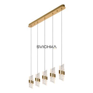 Підвісний світильник Lucide KLIGANDE LED Dim. 5x7,8W 2700K Matt Gold / Brass, Matt Gold / Brass, Прозорий, Matt Gold / Brass
