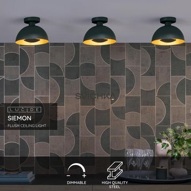 Потолочный светильник Lucide SIEMON &Oslash; 25 cm 1xE27 Green