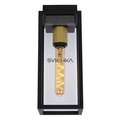 Стельовий світильник для дому і вулиці Lucide LAURENS 1xE27 IP54 Black, BLACK, Прозорий, Чорний