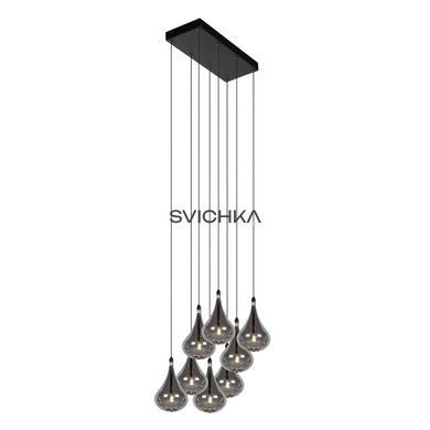 Підвісний світильник Lucide TEARS LED Dim. G4 8x1,5W 3000K Black, BLACK, Димчатий, Димчатий