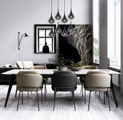 Підвісний світильник Lucide TEARS LED Dim. G4 8x1,5W 3000K Black, BLACK, Димчатий, Димчатий