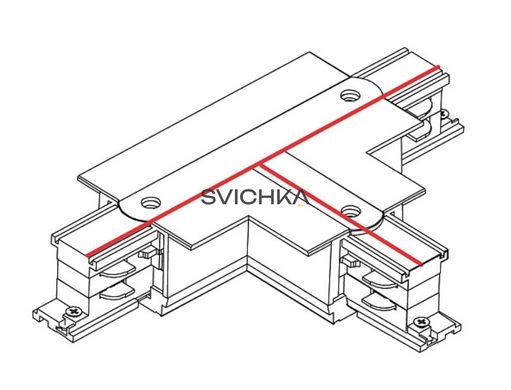 З'єднувач Т-подібний для 3-х фазної трекової системи Nowodvorski 8246 CTLS Recessed Power T Connector Right 1, Black