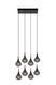 Підвісний світильник Lucide TEARS LED Dim. G4 8x1,5W 3000K Black, BLACK, Димчатий, Димчатий