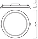 Врізний світильник Ledvance DL SLIM DN 210 18 W 4000 K WT