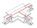 З'єднувач Т-подібний для 3-х фазної трекової системи Nowodvorski 8246 CTLS Recessed Power T Connector Right 1, Black