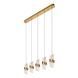 Підвісний світильник Lucide KLIGANDE LED Dim. 5x7,8W 2700K Matt Gold / Brass, Matt Gold / Brass, Прозорий, Matt Gold / Brass