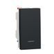Перемикач Schneider Electric Unica New 1-клавішний з нейтраллю, 10А, 1 модуль, антрацит, Антрацит