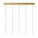 Підвісний світильник Lucide KLIGANDE LED Dim. 5x7,8W 2700K Matt Gold / Brass, Matt Gold / Brass, Прозорий, Matt Gold / Brass