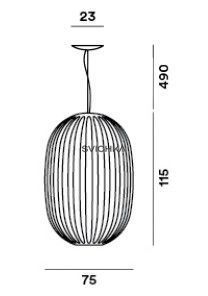 Подвесной светильник Foscarini Plass grande, Grey
