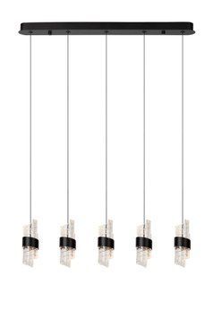 Підвісний світильник Lucide KLIGANDE LED Dim. 5x7,8W 2700K Black, BLACK, Прозорий, Чорний