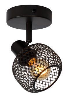 Стельовий точковий світильник Lucide MAREN 1xE14 Black, BLACK, Чорний, Чорний