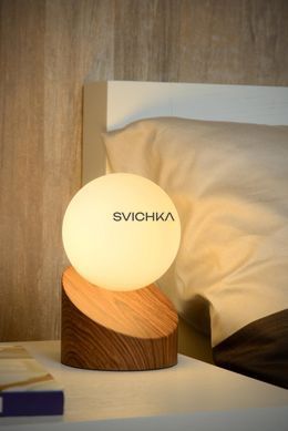 Настольная лампа Lucide LEN &Oslash; 10 cm 1xG9 Wood