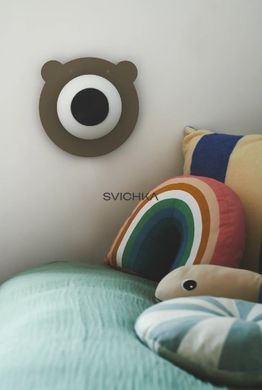 Настінний світильник Nordlux Bruna Bear, Brown, Коричневий, Коричневий, Чорний, Білий