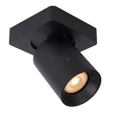Стельовий точковий світильник Lucide NIGEL LED Dim to warm GU10 1x5W 2200K/3000K Black, BLACK