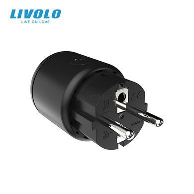 Розумна WiFi розетка Livolo чорний (VL-SHS001)