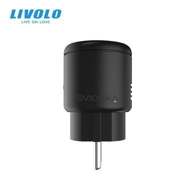 Розумна WiFi розетка Livolo чорний (VL-SHS001)