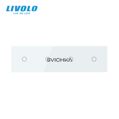 Сенсорний вимикач 4 сенсора (1-1-1-1) Livolo білий скло (VL-C704-11)