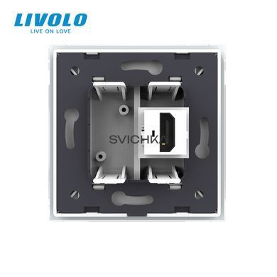 Розетка HDMI Livolo білий скло (VL-C7FCHD-1WP)