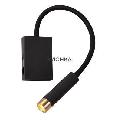 Настінний точковий світильник Lucide ALEC LED G9 1x3W 2700K Interchangeable rings included Black, BLACK, Чорний, Чорний
