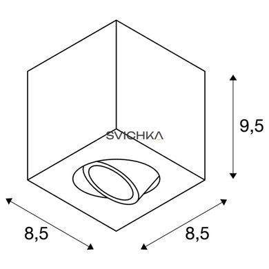 Точковий світильник SLV TRILEDO SQUARE CL 113941, Білий, Білий, Білий, Білий