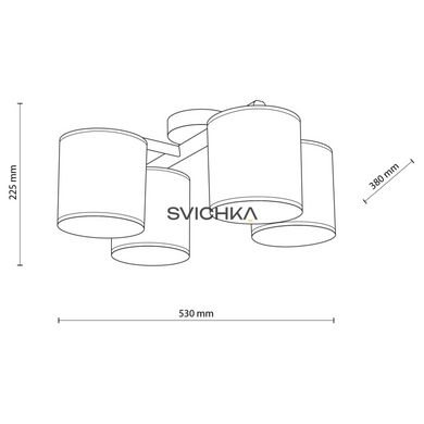 Люстра TK Lighting DEVA 4, Beige