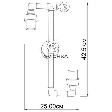 Настінний світильник Imperium light 104242.05.59 Industrial, Black/Brass