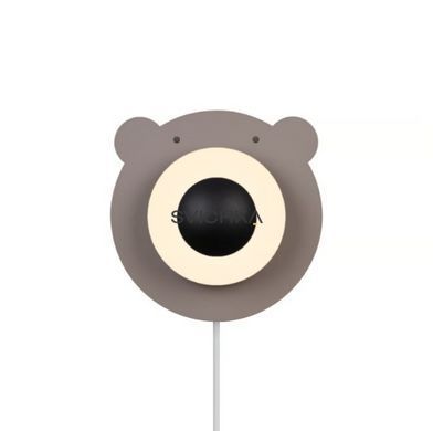 Настінний світильник Nordlux Bruna Bear, Brown, Коричневий, Коричневий, Чорний, Білий