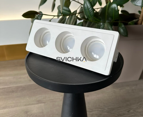 Врезной гипсовый светильник Promin TRIO M, White