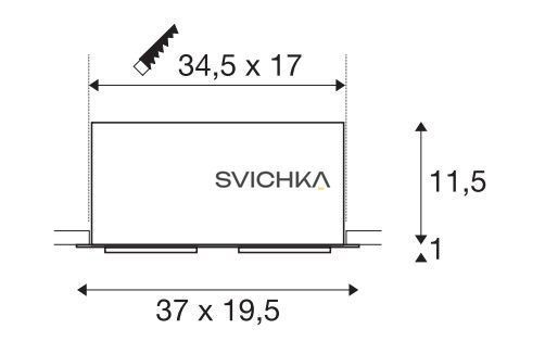 Врезной точечный светильник slv KADUX 2 SET, black