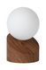 Настольная лампа Lucide LEN &Oslash; 10 cm 1xG9 Wood, Wood, Дерево, Опал, Опал