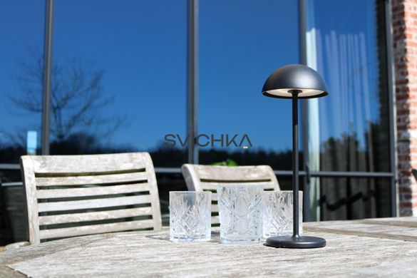 Акумуляторна настільна лампа для дому та вулиці Lucide JOY Battery pack/batteries &Oslash; 12 cm LED Dim. 1x1,5W 3000K IP54 Black, BLACK