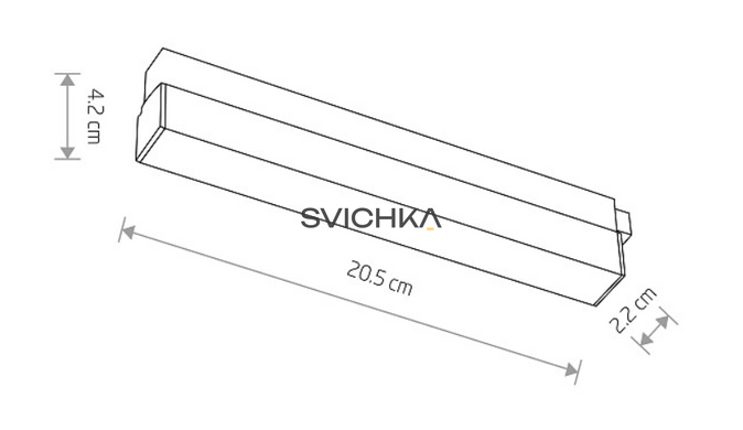 Трековий світильник Nowodvorski LVM Line Led 1x9w 3000K, Black