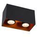 Потолочный точечный светильник Lucide BIDO 2xGU10 Black, BLACK