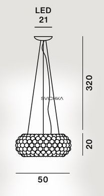 Подвесной светильник Foscarini Caboche Plus media LED