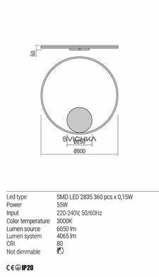 Бра REDO 01-1707 ORBIT Bronze + DIRECT LIGHT