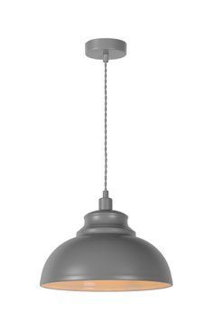 Підвісний світильник Lucide ISLA &Oslash; 29 cm 1xE14 Grey, Grey, Сірий